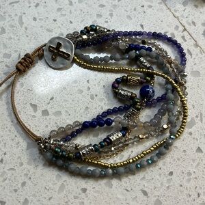 ✅DEMDACO Beaded Your Journey Prayer One Size Glass and Metal Charm Bracelet